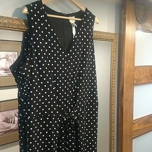 Chico's Size 3 Black Polka Dot Jump Suit